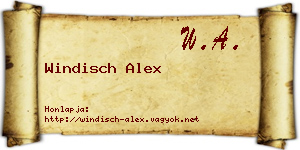 Windisch Alex névjegykártya